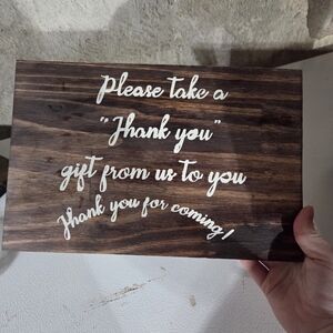 Wedding Favor Wooden Sign